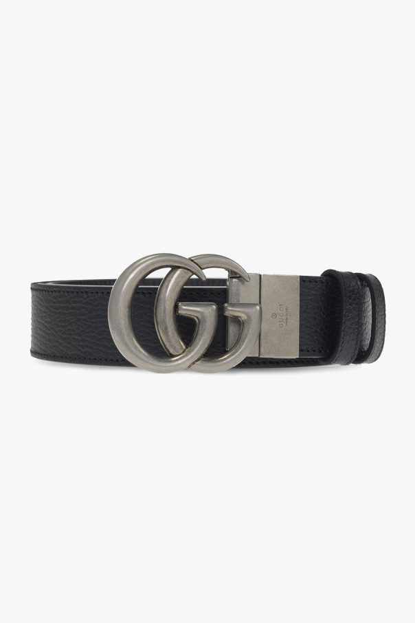 Black Reversible belt with logo Gucci SchaferandweinerShops Anguilla gucci francesina wolf print chair item